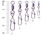 Вертлюг Rubicon Rolling Swivel w/Germany Snap 71084-08 №8, тест 10кг.