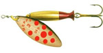 Блесна вращающаяся Mepps Aglia Heavy Long Gold/Red