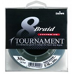Плетеная леска DAIWA Tournament 8 Braid - 10 Lb (0.08мм) - 135м (тёмно-зелёная)