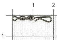 Вертлюг с карабином Rolling Ribbed Swivel With Hanging Snap-A BN №10 Namazu