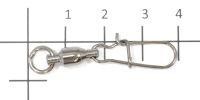 Вертлюг с подшипником и карабином Duo-lock №4х4 50кг STRIKE PRO