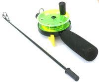 Удочка зимняя TROUT PRO Ice Master мал шп рук неопр кор с шест QL-102(70mm D24)