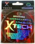 Леска флюорокарбон Kosadaka X-TECH 30 м прозрачная 0,10 мм Тест: 1,07 кг