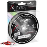 Плетеный шнур " Mikado " X - PLODE BLACK 0,06 (150м) - 4,40кг (Z18B-006)