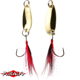Блесна колебл. "Mikado" MINI с хвостом и крюком ( 2,4см., 2,5гр.) - GOLD (PMB-I01T-2.5-GG)
