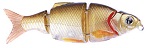 Воблер Izumi Shad Alive 4 section white fish 80 (SLOW SINKING) №8
