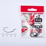 Крючки офсетные Lucky John PREDATOR сер. LJH355 разм.002 8шт.