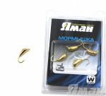 Мормышка вольф"ЯМАН"Банан с ушк, р.3,вес 1,10,цв.золото(уп.5 шт.)