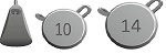 Набор грузил IZUMI Umami Weights M pack (10гр. x 3шт. + 14гр.x 3 шт.), 6 шт в упак.
