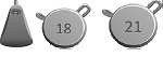Набор грузил IZUMI Umami Weights H pack (18гр x 2 шт. + 21гр. x 2 шт.), 4 шт в упак.